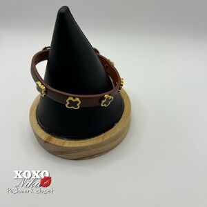 🍀Clover Bracelet🍀 - Faux leather buckle adjustable